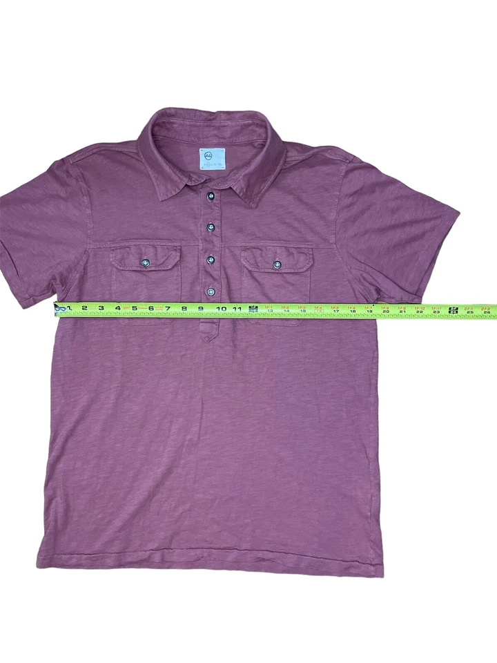 Camisa Ag Adriano Goldschmied Hombre Manga Corta Cuello Talla Mediana Granate Foto 4 de 4