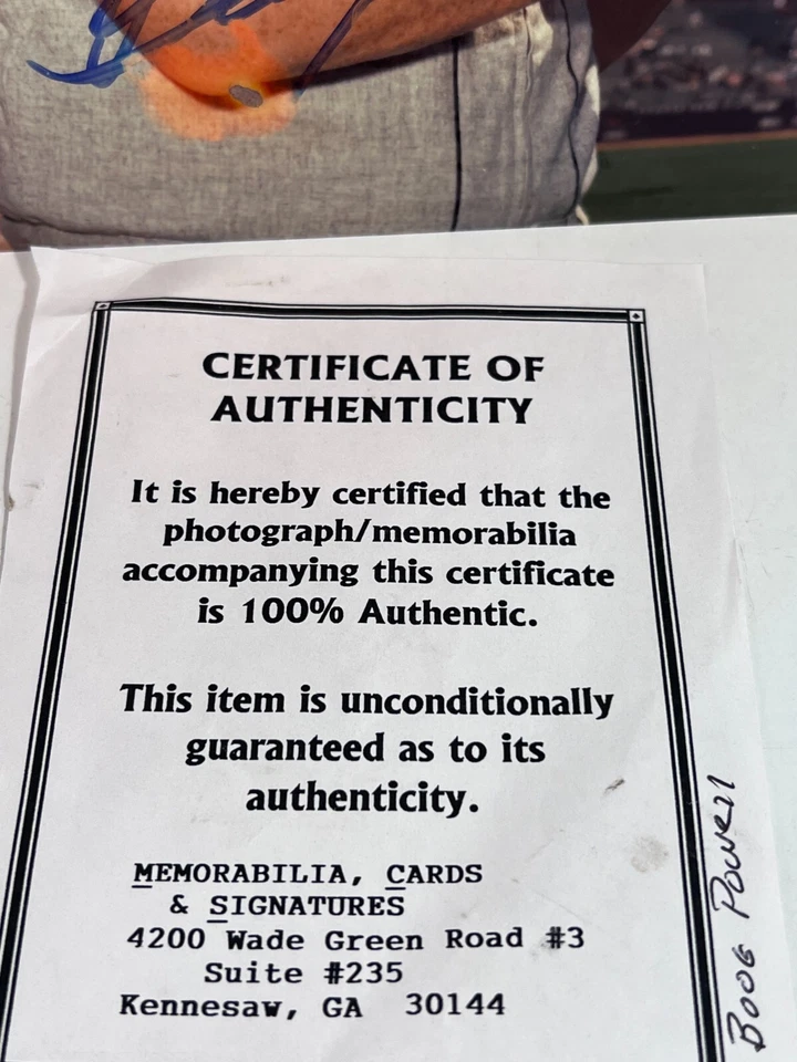 Foto autografiada oficial MLB Boog Powell Baltimore Orioles certificado de autenticidad Foto 3 de 3