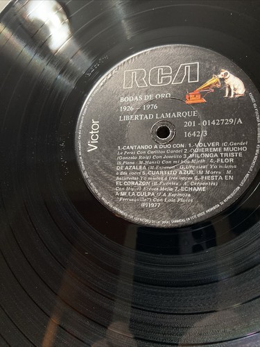 LIBERTAD LAMARQUE - BODAS DE ORO 1926-1976 - 1976 TRIPLE LP, GATEFOLD /CLEAN NM - Picture 7 of 10
