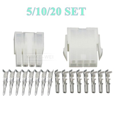 8 Polig Molex Mini-Fit Jr 5557/5559 4,2mm Steckverbinder Stecker Buchse Sets