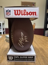 Damien Harris Autographed/Signed Wilson NFL Football - Beckett (BAS) COA ✍🏼