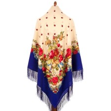 Pawlow Posad/Pavlovo Posad Schal-Tuch Folklore 146x146 Wolle 1061-13