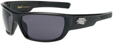 New Locs 91135 Hardcore Sunglass Biker Design Thug Black