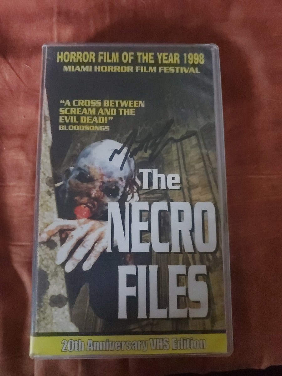 The Necro Files Clamshell VHS Signed By Director Matt Jaissle 90s