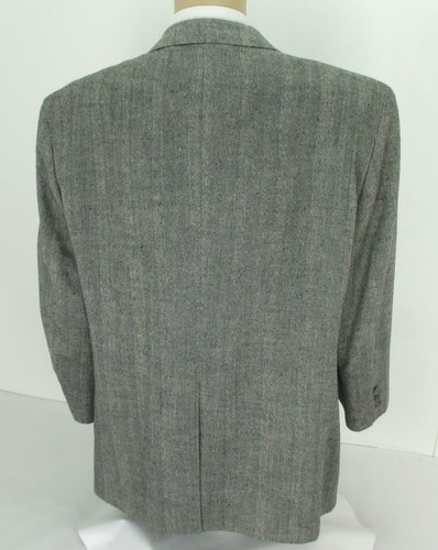 52 R Christopher Hart Grigio Lana Tweed 2 Btn Uomo Giacca Sport Cappotto Menta - Picture 5 of 8