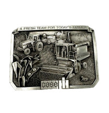 1985 Limited Edition Case IH Combine Tractor Vintage Metal Belt Buckle