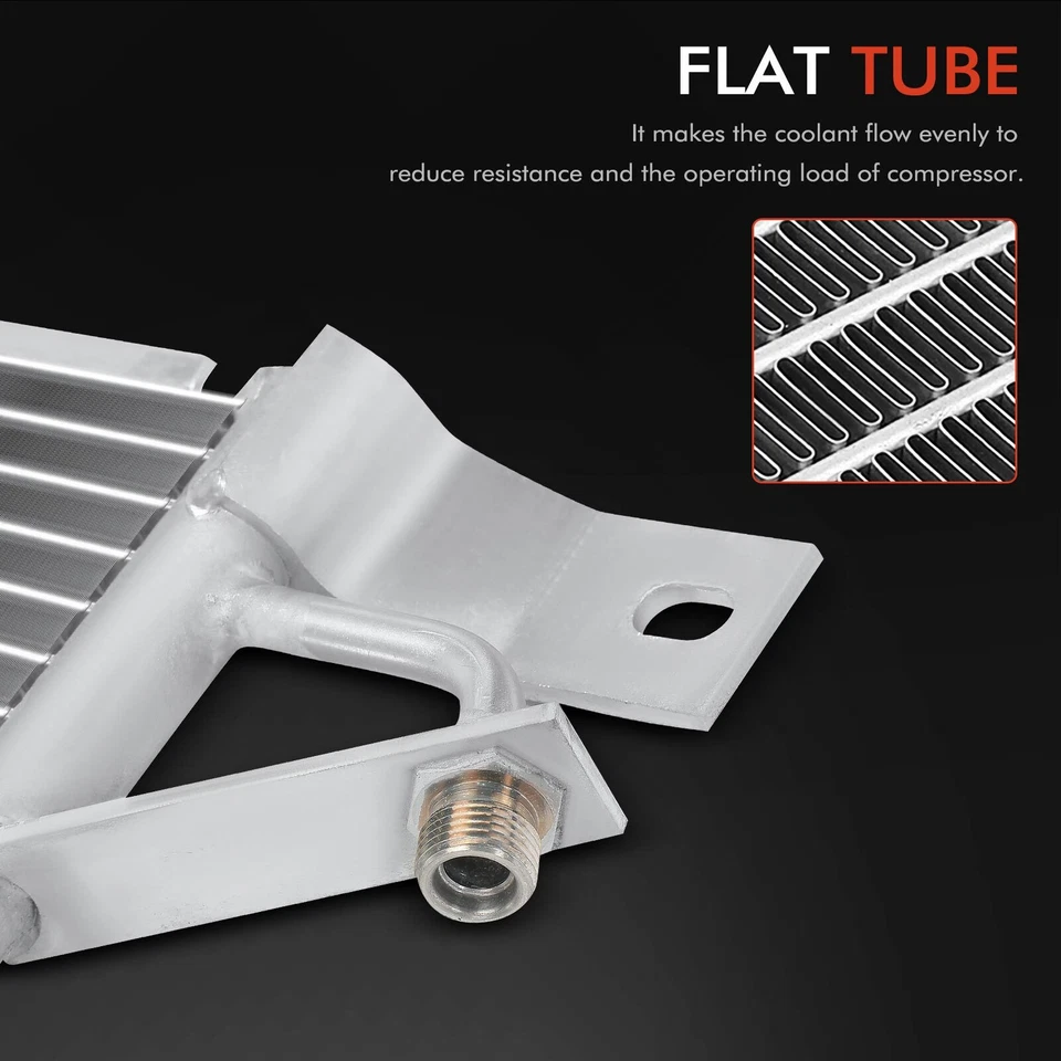 Condensador de aire acondicionado de aluminio con soporte para International Harvester 3400 3800 4600LP Foto 3 de 4