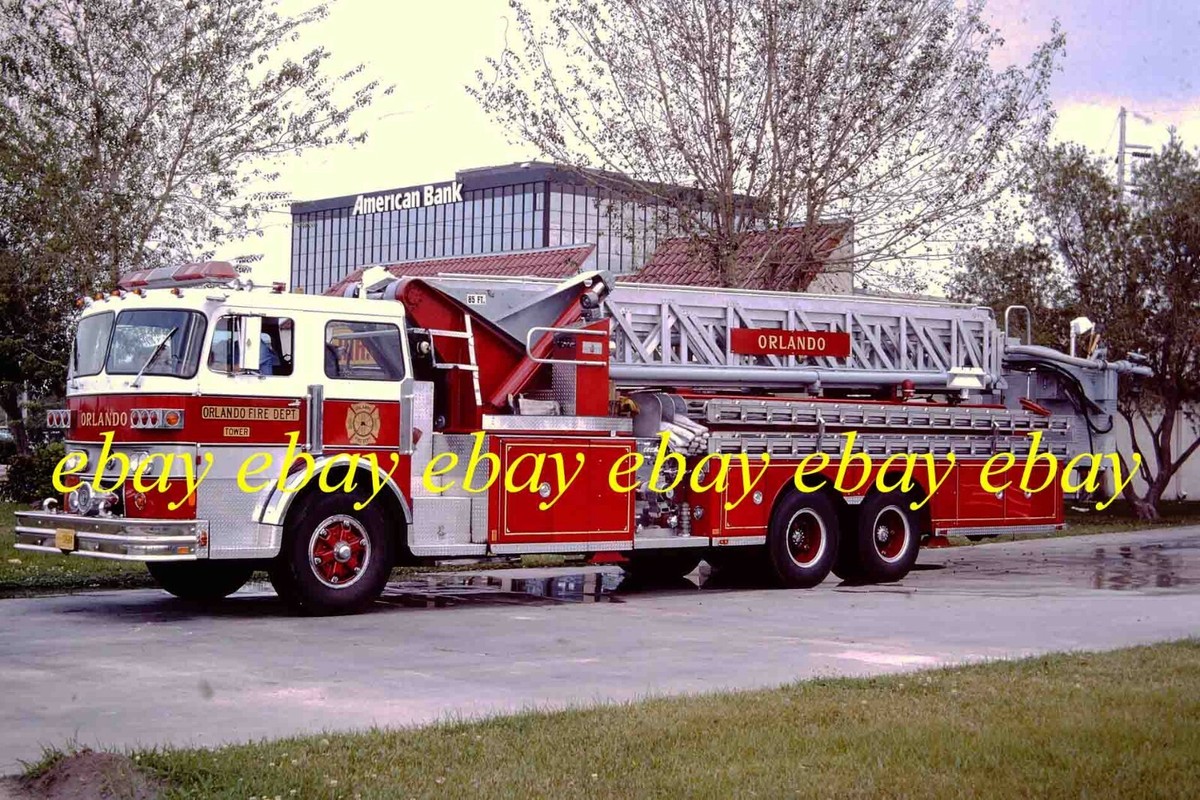 Orlando FL E5 Sutphen pumper Fire Apparatus Slide