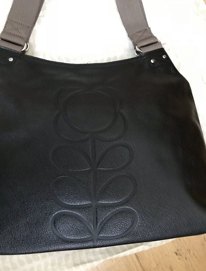Orla Kiely Flower Stem Embossed Leather Shoulder Bag BNWT image 7