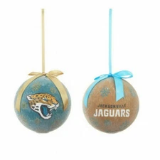 JACKSONVILLE JAGUARS (SET OF 2) LED BALL CHRISTMAS ORNAMENT 3''