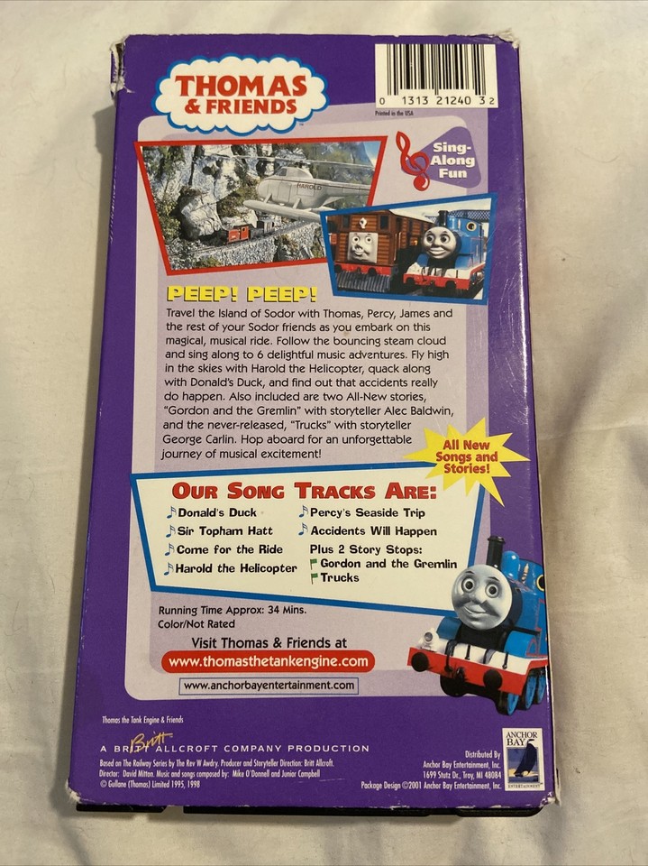 Thomas & Friends-Thomas' Trackside Tunes VHS Tape 2001-TESTED-RARE ...