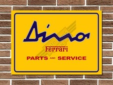 Ferrari Dino Metal Sign Wall Plaque Garage Sign Vintage Retro Man Cave