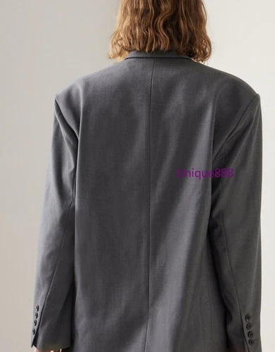 Nili Lotan Damen Herbst Schurwollmischung lockere Schulter Freizeit Blazer - Bild 13 von 26