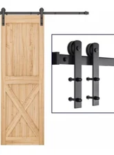 SMARTSTANDARD 6.6 Feet Door Heavy Duty Sturdy Sliding Barn Door Hardware