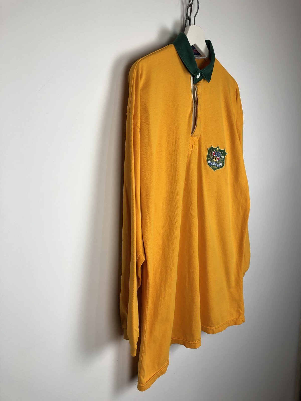 Cotton Oxford Wallabies Australia Rugby Team Long Sleeve Mens Shirt XL Vintage image 5