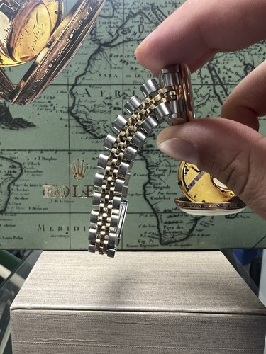 Ladies Rolex Oyster Perpetual Datejust 18k Gold Stainless Jubilee Linen 79173 - Picture 9 of 9