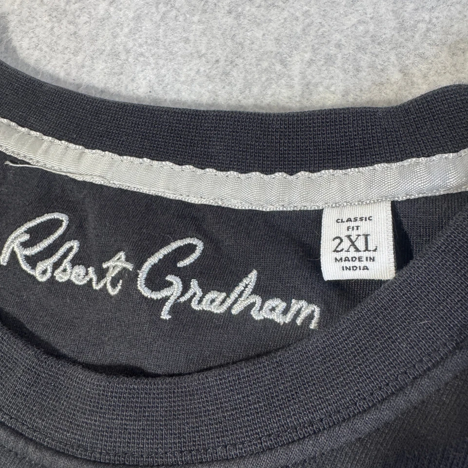 Suéter Robert Graham Para Hombres 2XL Calavera Gráfico Negro Pullover Huesos Cruzados Foto 3 de 4