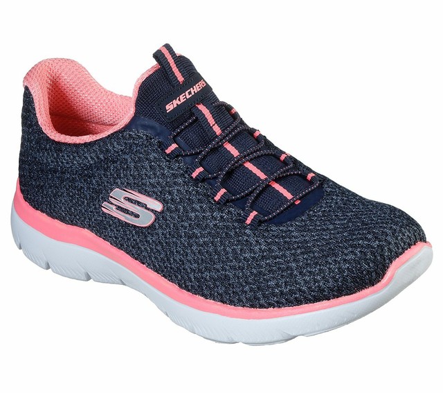 skechers summits bungee lace trainers black