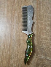 Vintage comb, prison work, handmade aluminum and plexiglass 1970s USSR.