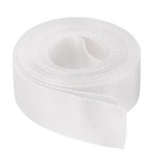 Flat Nylon Webbing Strap 1 Inch 4 Yards White for Backpack, Luggage-rack