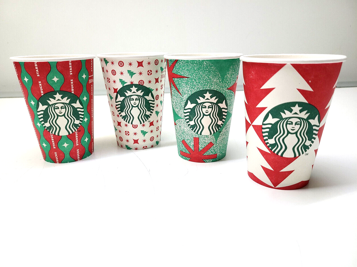 Starbucks Coffee Disposable Paper Cups Qty 100 10oz Christmas Holiday NO  LIDS | eBay