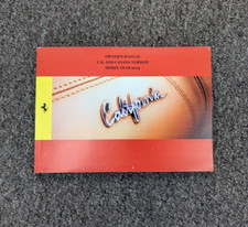 2014 Ferrari California Convertible Owner Owners Manual User Guide 4.3l V8
