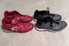 Gray Turf Cleats Size 11. Red Regular Cleats Size 10. They Fit The Same