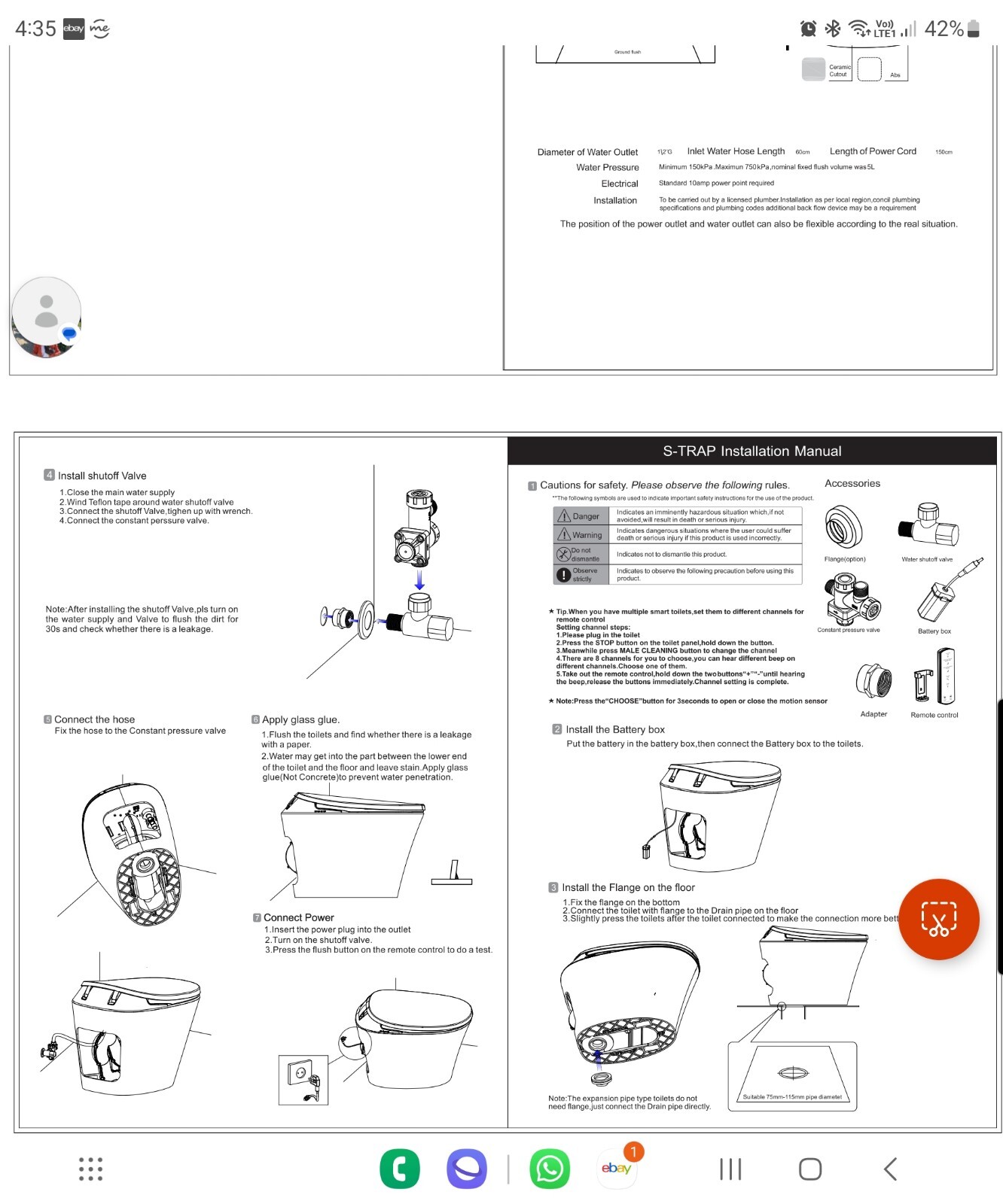 VOGO Smart Toilet Bidet SL650, Heated Seat, STrap, Smart Toilet Bidet