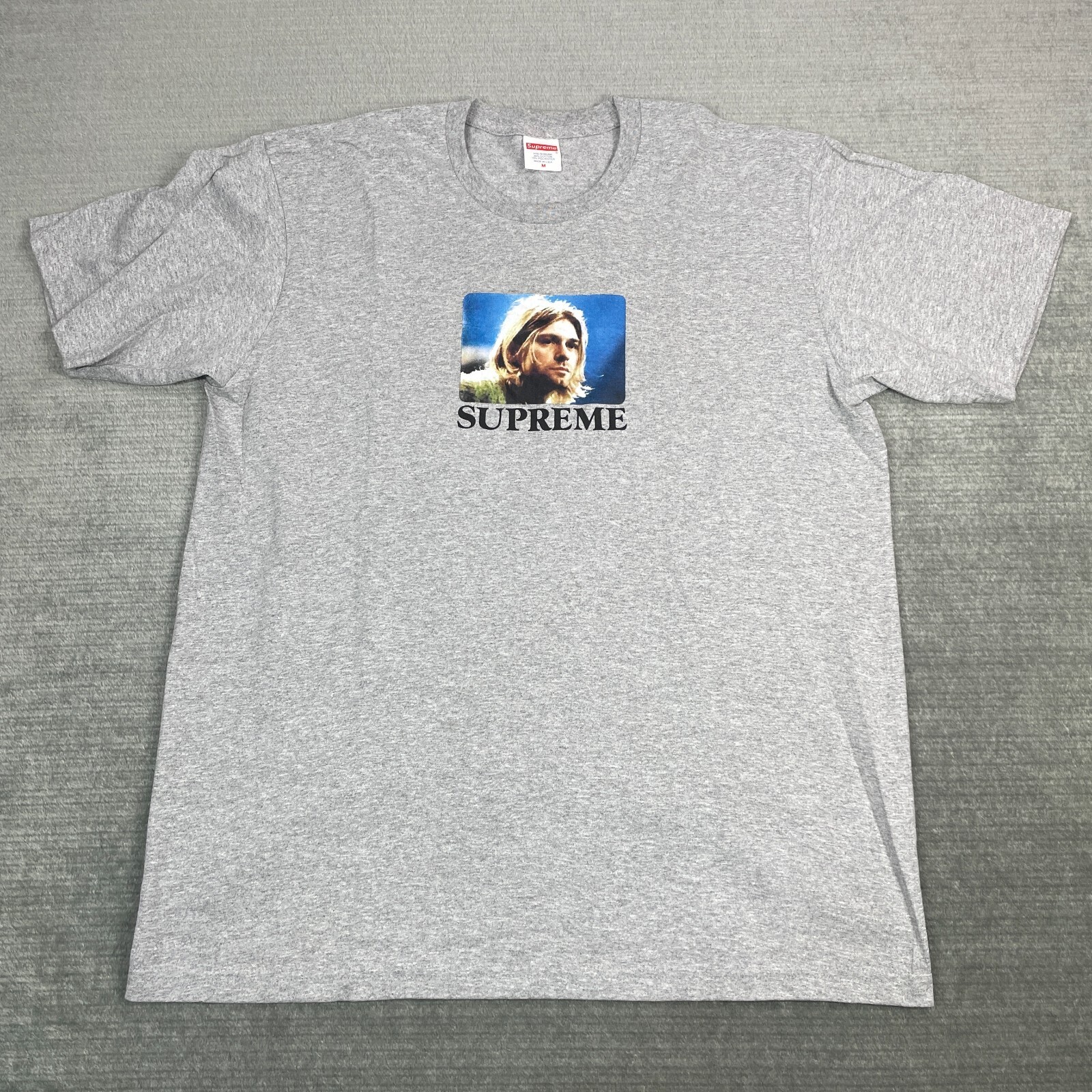 Supreme Shirt Men S Gray Kurt Cobain Nirvana Streetwear Casual SS23 Graphic