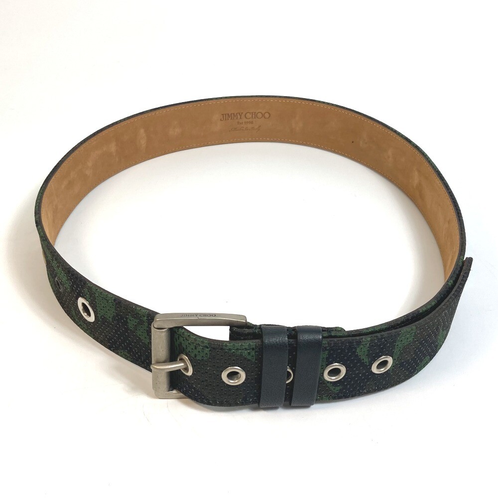JIMMY CHOO Belt Canvas Green JIMMY CHOO Belt Canvas Green | eBay main image 2