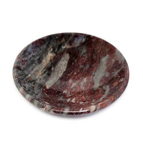 Schale Centrotavola aus Marmor Salomé Rosso Rot Marmor Dekor Küchenschale D.20 cm - Bild 2 von 3