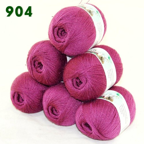 Sale 6BallsX50gr LACE Acrylic Wool Cashmere Hand Rugs knitting Blanket Yarn 904