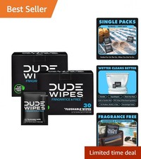 60 Count Adult Flushable Wipes Hypoallergenic Septic Safe Travel Essential
