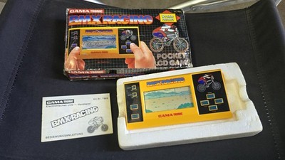 Handheld LCD Spiel GAMA Tronic BMX RACING 1984 Ovp Cib Game Watch Tiger Konami