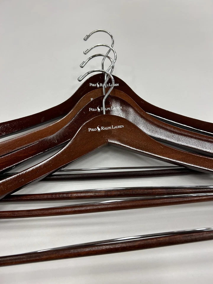 Polo Ralph Lauren Madera Madera Traje Chaqueta Pantalones Blazer Percha - (Lote de 4) - Foto 2 de 4