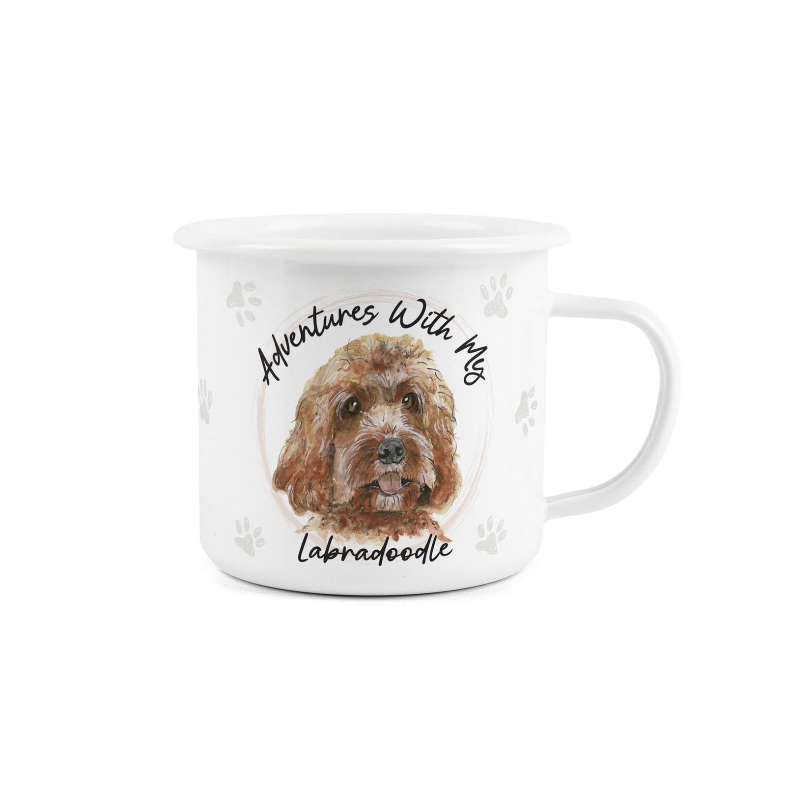 Labradoodle Enamel Mug - Outdoor Hiking Camping Adventure Gifts for Dog Lovers