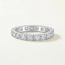 S925 Silver Full Eternity Ring 3MM Moissanite...