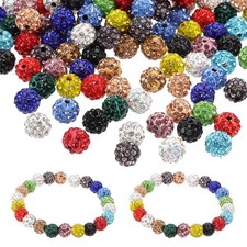 150Pcs 8mm Rhinestone Beads Clay Disco Ball Diamond Beads Sparkle DIY 15 Color