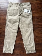 Zara Women  s Beige Chino pants Size 2 Cuffed Hem Crop NWT 