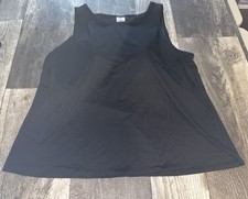 Lands' End Swim Top Lycra Xtra 24W Built In Bra Black In Color NWT