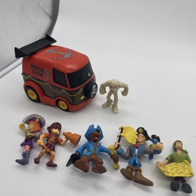 Set 7 Scooby Doo Pirates Crew Mystery Machine Van Velma Fred Daphne Shaggy Mummy