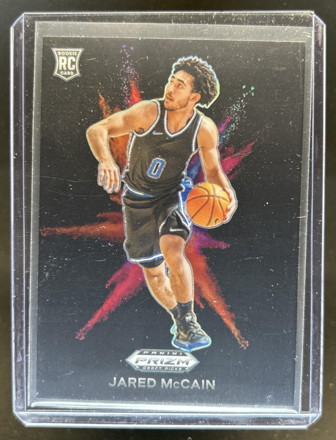 2024 Panini Prizm Draft Picks Collegiate Jared McCain Colorblast SSP RC Black #8