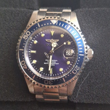 Invicta Pro Diver Men s Quartz Blue Dial Date 200m Silver Steel Bracelet