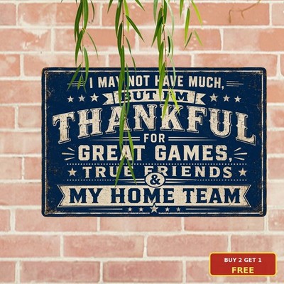 Thanks For Making Me A Fan Metal Sign Retro Sports Bar Man Cave Wall Plaque