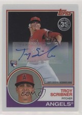 2018 Topps Silver Pack 1983 Design Chrome Series 2 75/99 Troy Scribner Auto s3g