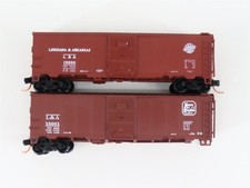 LOT of 2 N Scale Atlas L&A Louisville & Arkansas Railroad Single Door Box Cars