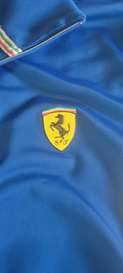 Ferrari Scuderia Track Jacket Mens XL Blue White Full Zip SF Puma F1 Racing Logo - Image 2 of 4