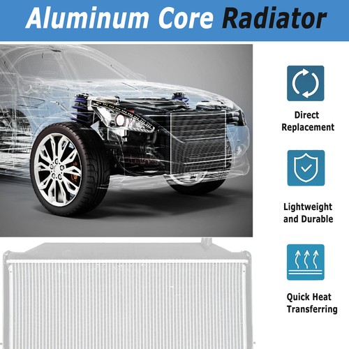 Aluminum Radiator For 2011-2016 GMC Sierra 2500/3500 HD & Chevy Silverado 3500 HD 6.6L – 2 Row Crossflow