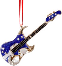 Guitar Christmas Ornaments - Metal for A-blue