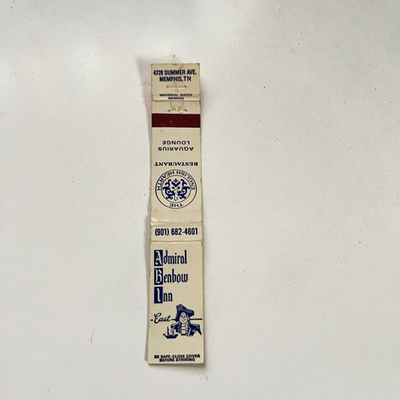 #ad #ad Admiral Benbow Inn Aquarius Lnge Memphis TN Vintage Slim Matchbook Cover TMB65 5 $27.00